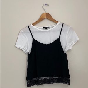 Kendall & Kylie t shirt with lace tank